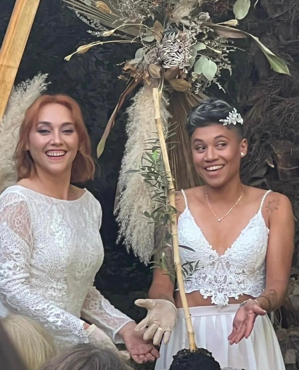 Matrimonio de Fernanda Pinilla y Grace Lazcano. Fuente: Instagram.