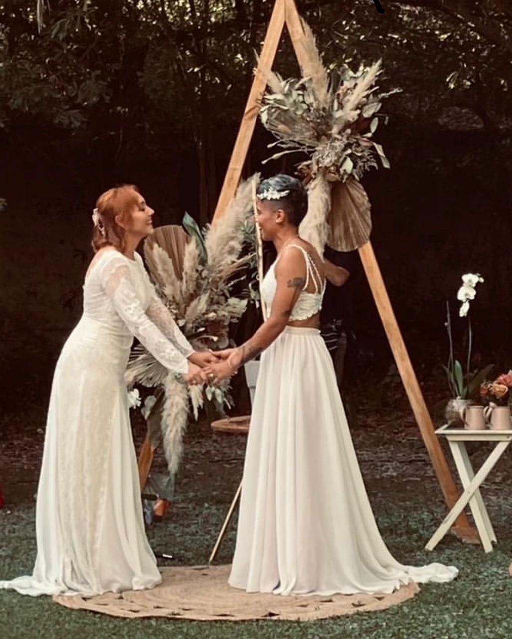 Matrimonio de Fernanda Pinilla y Grace Lazcano. Fuente: Instagram.
