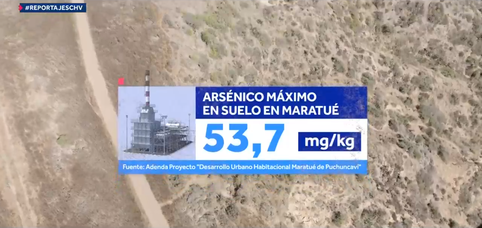 Niveles máximos de arsénico registrados en Maratué. Fuente: Desarrollo Urbano Habitacional Maratué de Puchuncaví.