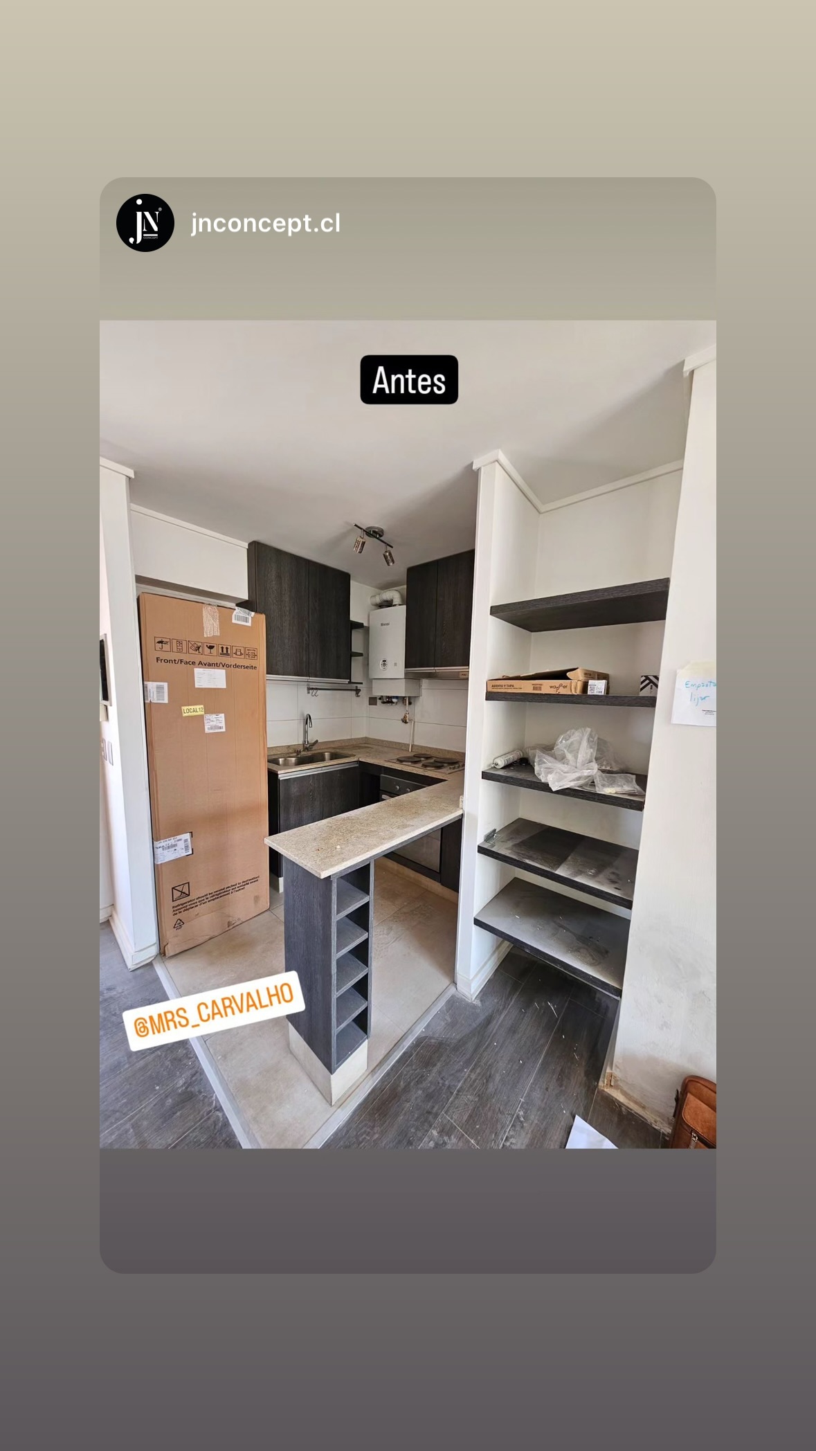 Michelle Carvalho mostró el antes y después de su departamento tras una remodelación. Fuente: Instagram.