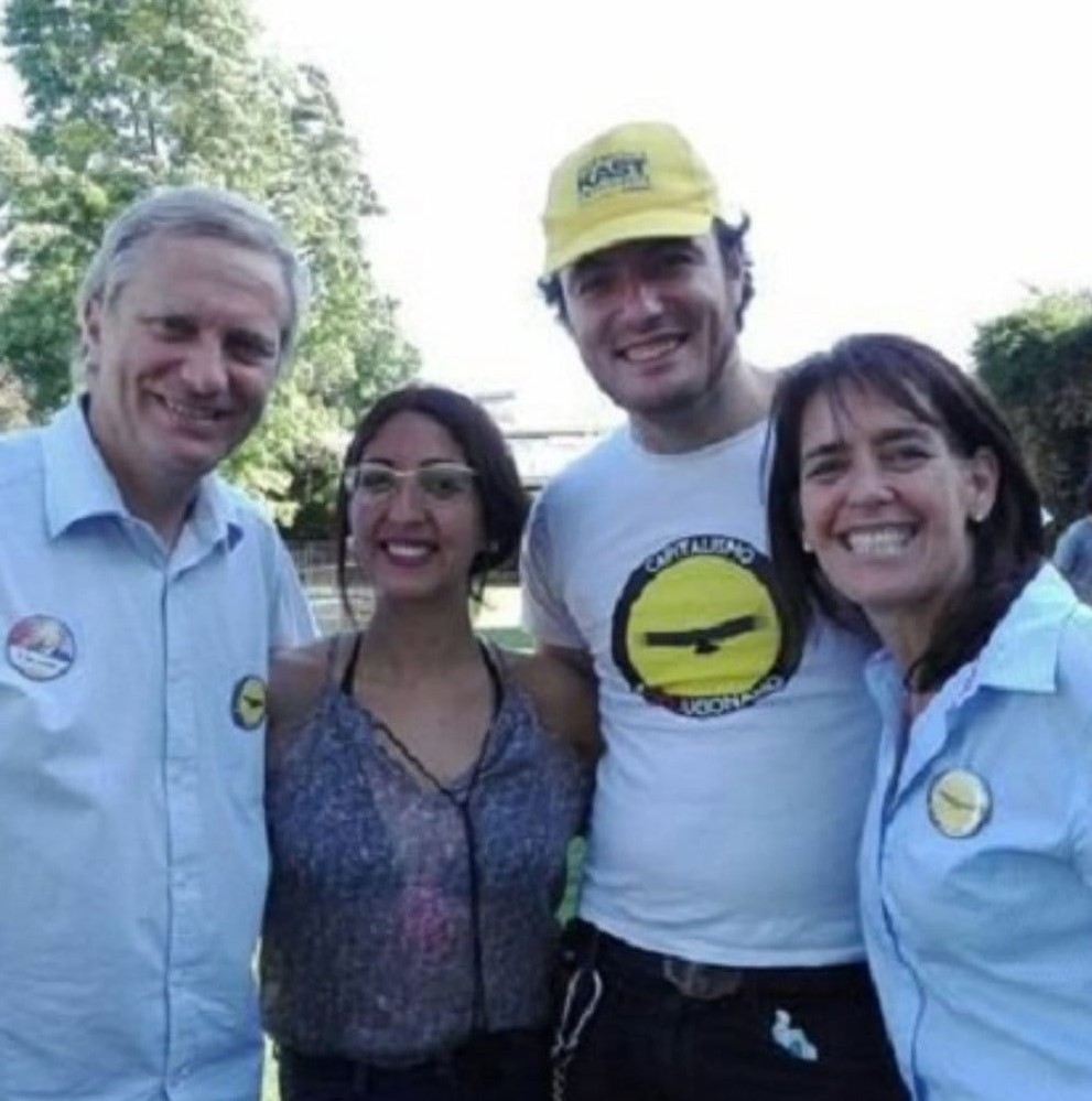 Camila Cornejo con Sebastián Izquierdo, José Antonio Kast y Pía Adriasola.